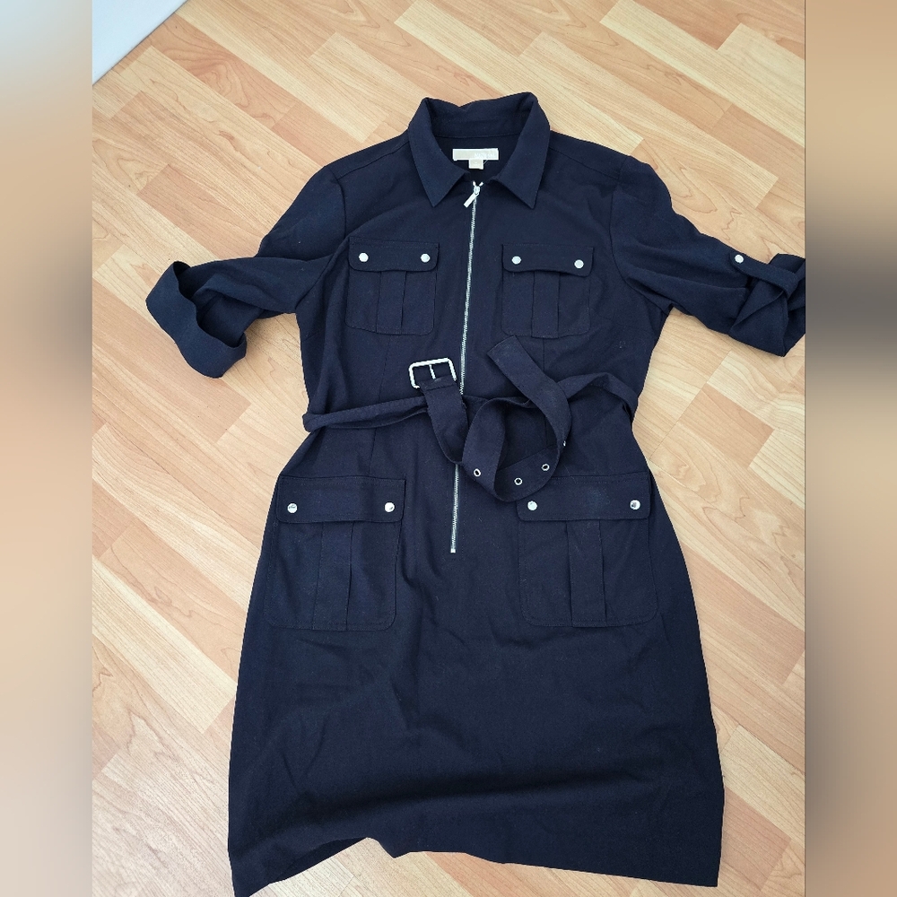 Michael Kors Navy Military Style Belted Dress Size xl/1x